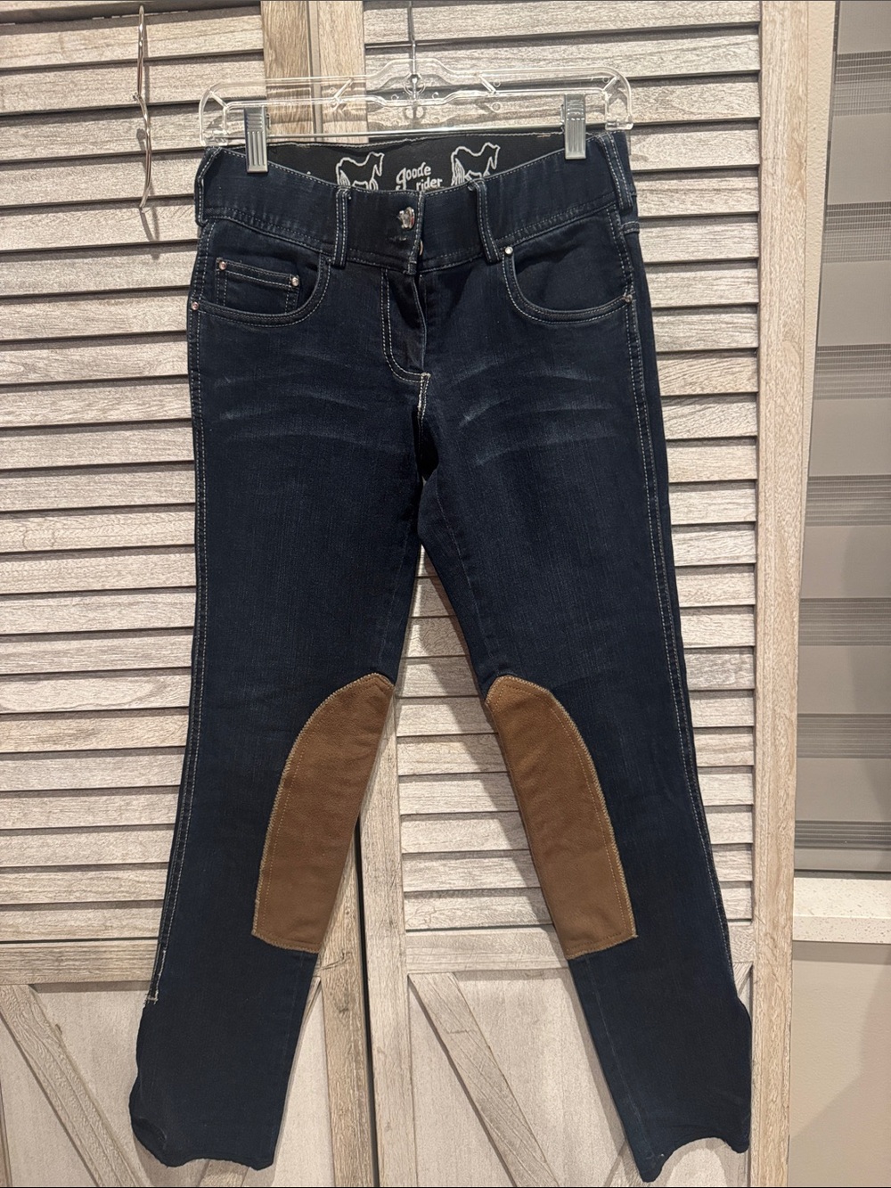 Goode Rider women’s Equestrian Jean knee patch denim breeches size 26L